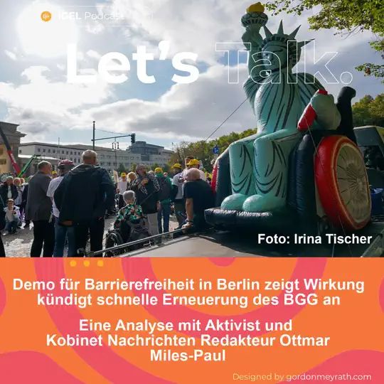 Sharepic zum IGEL-Podcast zur Demo in Berlin