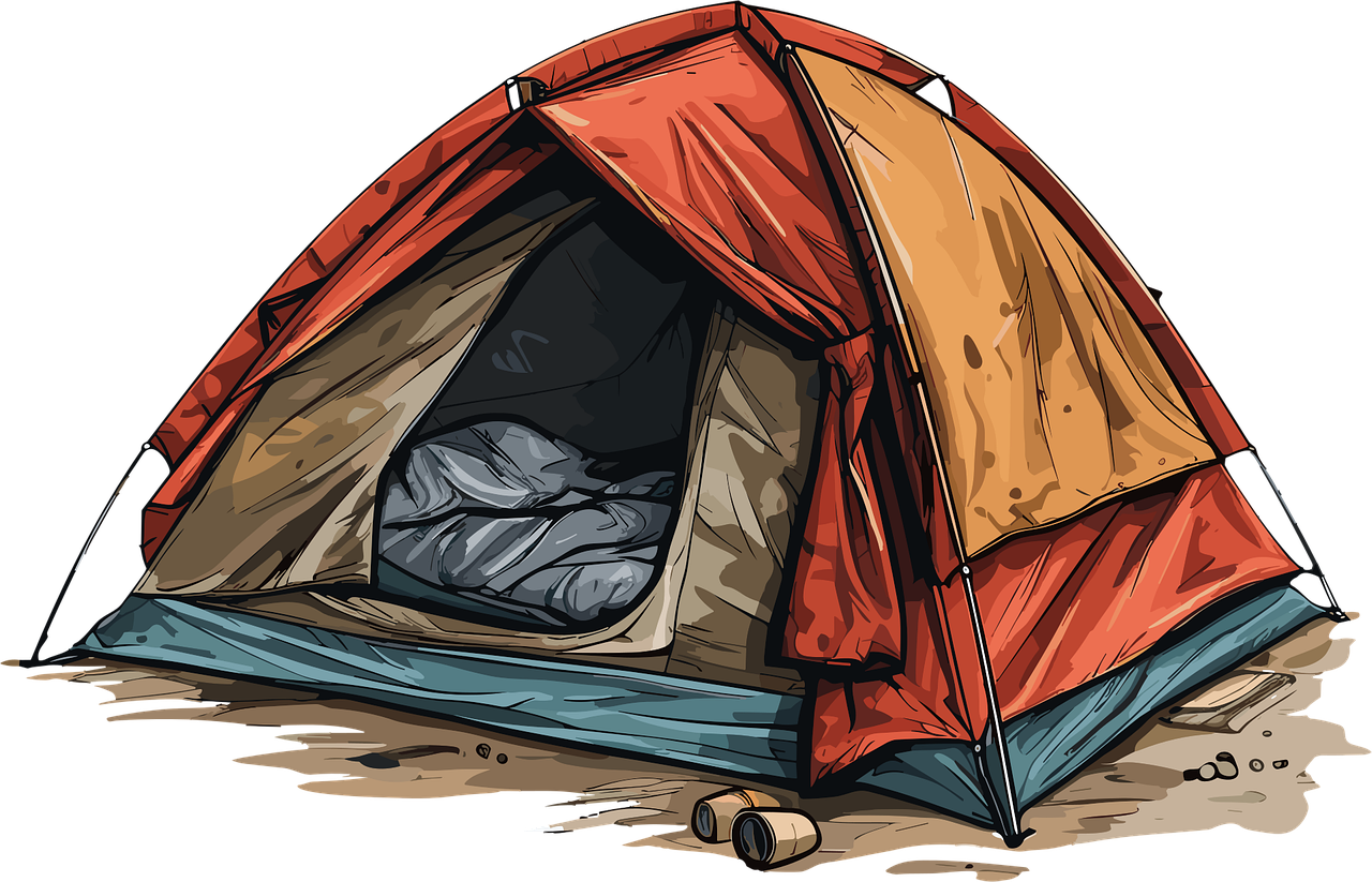 Bild eine kleinen Zeltes mit offenem Eingang