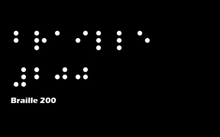 Plakat: Braille 200